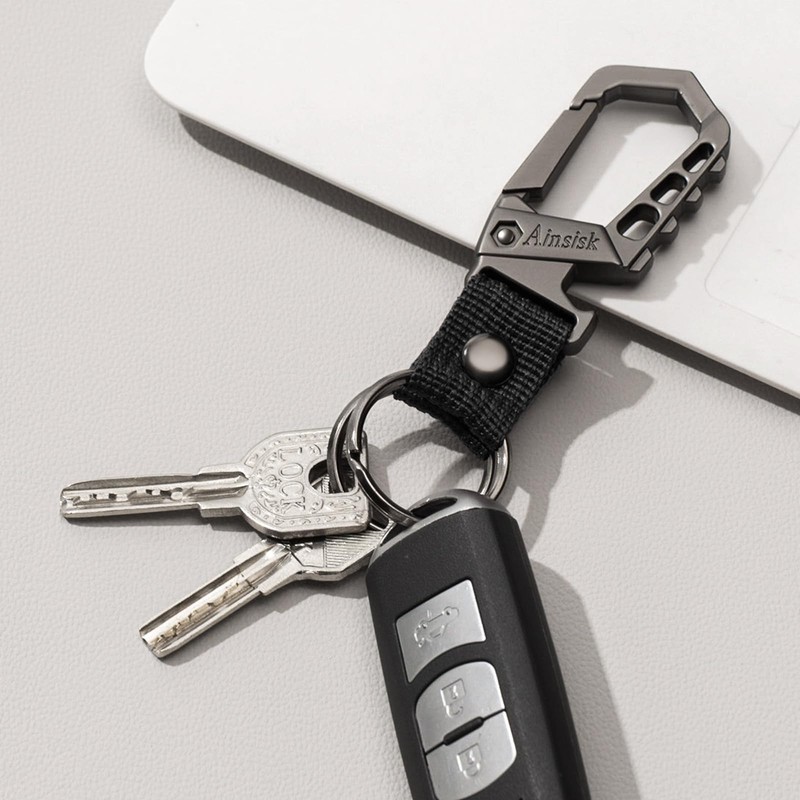Ainsisk Heavy duty key chain,bottle opener function car keychains,versatile metal