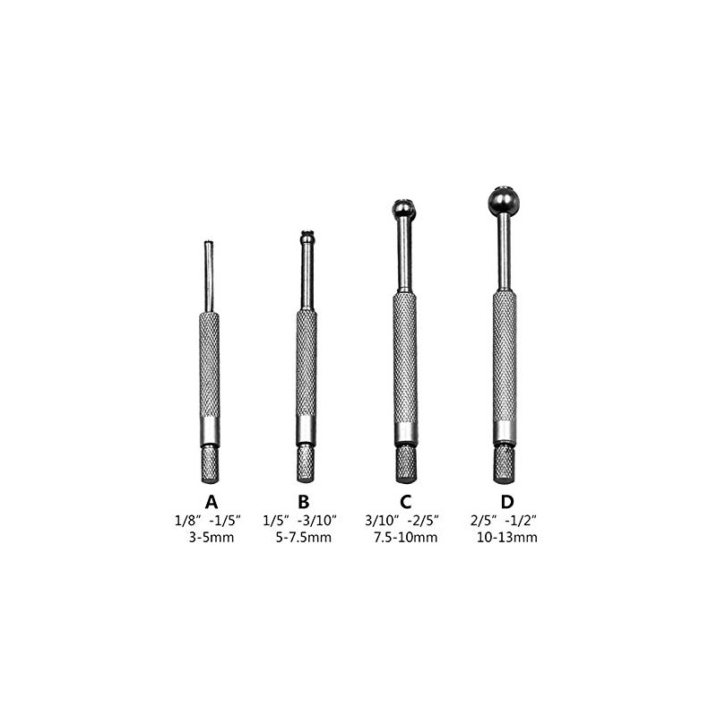 4pcs Telescopic Bore Gauge Set, 3-13 mm Adjustable Small Hole