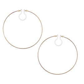 Hoop Earrings, Non-Hole Resin, Nickle Free, Resin Silver Metal Nickel Resin Silver Metal, No Gemstone