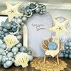 4pcs Starfish & Seashell Mermaid Foil Balloons for Under The