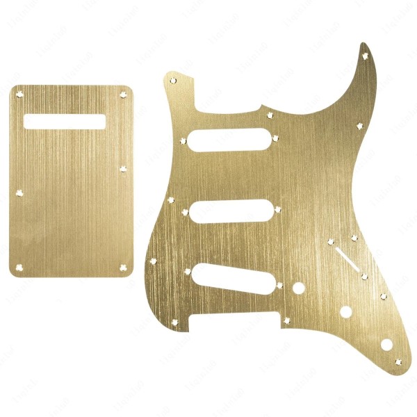 Ploutone 11-Hole SSS Metal Strat Pickguard and Matching Back Plate