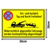 Sign Einfahrt und Ausfahrt freihalten Sign with 4 Holes 30