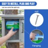 ATMOREA AC Powered Fence Charger LCD Display 2J Electric Fence