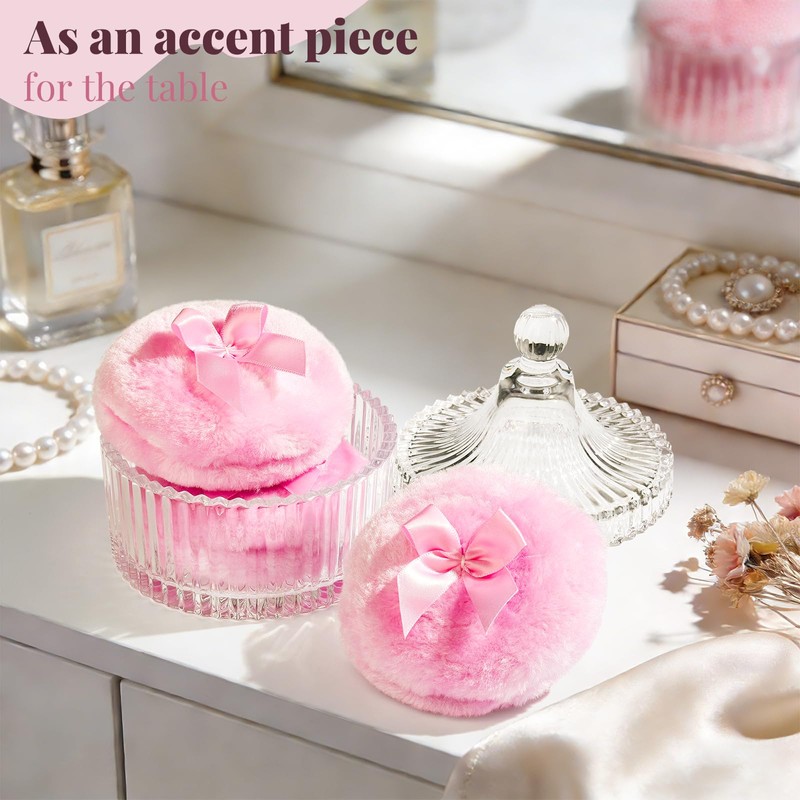 Teenitor 4pcs Powder Puff Soft Powder Puff and Container, Dusting