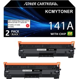 KCMYTONER KCMYTONER W1410a Compatible for HP 141A Toner Cartridge Black for Laserjet Pro M110w MFP M140w M139w(2 Pack NOT USE with M139we, M140we, M110we)