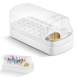 Supporto per punte per unghie, 30 fori, espositore professionale per punte per frese per unghie elettriche (punte per frese per unghie non incluse)