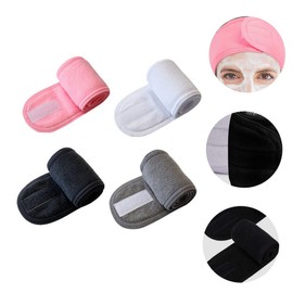 Ipetboom 4pcs Hair Bands for Women Tape Headbands Black Grey White for Makeup Washing Face Sports Yoga and Gym Activities