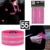 55 Sport Elasticated Reflective Armbands - Pink - 4 Pack