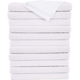 Niagara Queen Pillow Cases 12 Pack Pillow Protectors Covers Zippered 20x30 Inches Set White Soft Brushed Microfiber Reduces Respiratory Irritation Physical Threapy Clinics Hotels