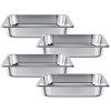 4 Pack 1/2 Size Stainless Steel Steam Table Pan 2.5