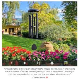 Wind Chimes for Outside, 3 Replaceable Wind Catchers, Large Windchime, Wind Chime with Deep Tone, Windchimes Outdoors, Up to 35" (Based on The Size of The Wind Catcher)