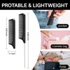 RHOS Carbon Retractable Rat Tail Comb for Parting and Styling,
