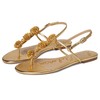Sam Edelman Women's Eliza Flat Sandal, Amber Gold, 7.5