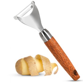 ZORU Potato Peeler Vegetable Peeler, Premium Wood, Stainless Steel Speed Peeler Potatoes Good Grip Peeler Y Shaped Multifunctional Peeler for Kitchen, SYSWH1