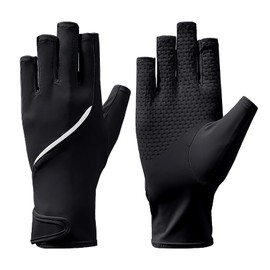 JIAHG Sunblock Ice Silk Gloves Women Non-Slip Gloves Breathable Outdoor Driving Cycling Gloves Summer Half Finger Sport Gloves for Running Riding