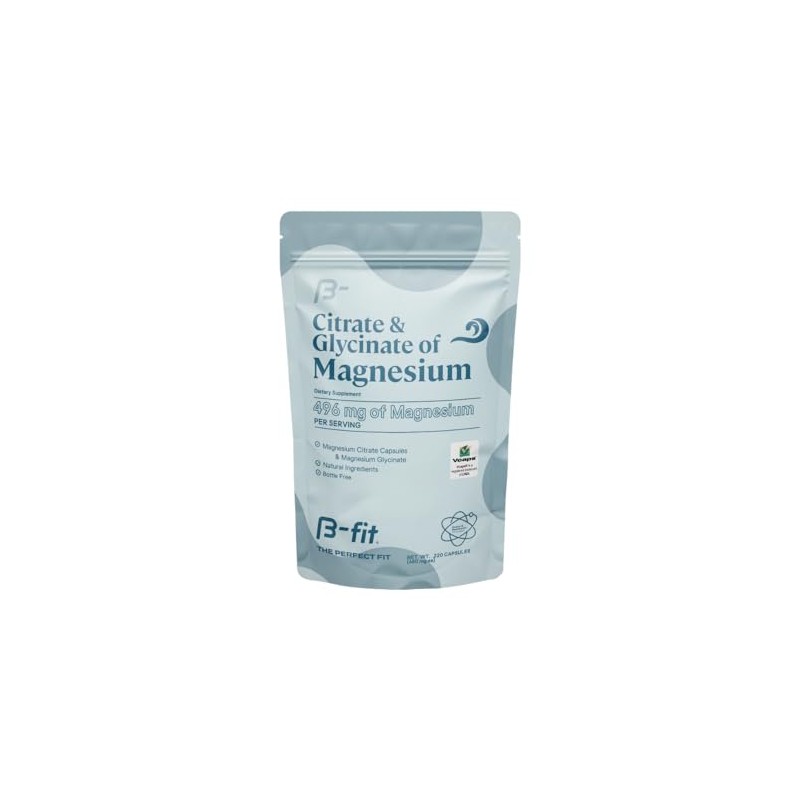 B-FIT B Magnesium Glycinate & Citrate - Supports Sleep and