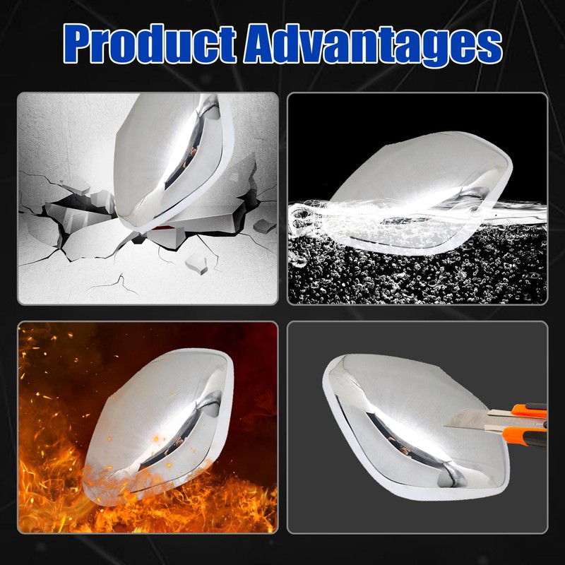 FZJDSD Rearview Mirror Guard Covers ABS Chrome Compatible with Infiniti