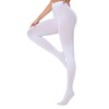 DUCMODA Women's 80 Denier Soft Opaque Solid Color Footed Pantyhose-L-XL-White