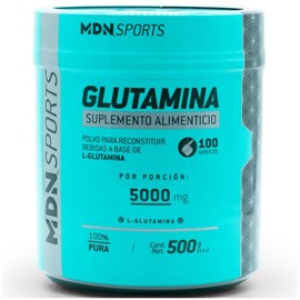 Glutamina, Mdn Sports, 100 servicios, 500 g, Sin Saborizantes, 5 g porcion