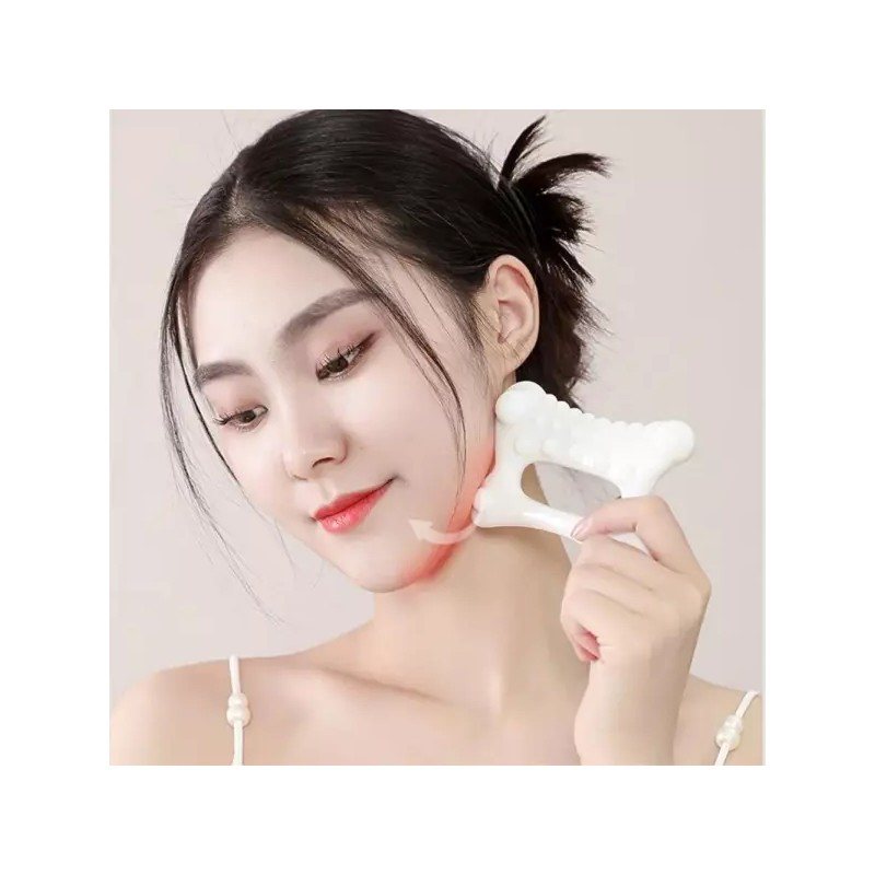 얼굴 림프 허벅지 종아리 마사지 세라믹 괄사 경락 추천 손가락