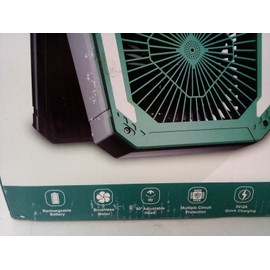 Innopower 20000mAh Rechargeable Solar  Fan Innopower {Green}5V-2A Multiple circuit protect