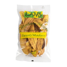 Lam's Plantain strips | Vegetable snacks | 2.1oz | 60g | Healthy snacks | Gluten Free | Banana Chips (Sweet/Maduro) | All Natural (pack 01)