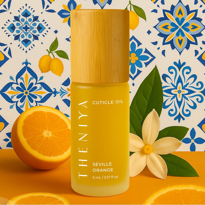 Theniya Cuticle Oil Set, 3 Scents with Jojoba & Vitamin