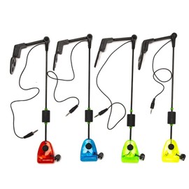 Lobamop 4Pcs Fishing Swingers Set Accessories Kit Fishing Bite Alarm Indicators in Zipped Case LED Illuminated Swinger Carp Fishing