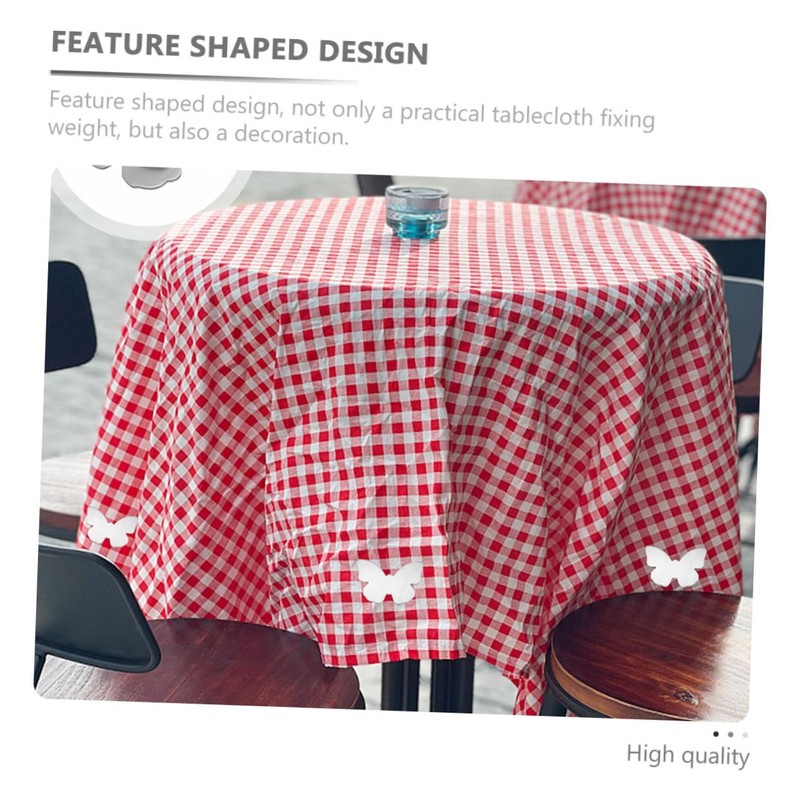 CAXUSD 6pcs Magnetic Tablecloth Fixator Creative Butterfly-Shaped Stainless Steel Weights
