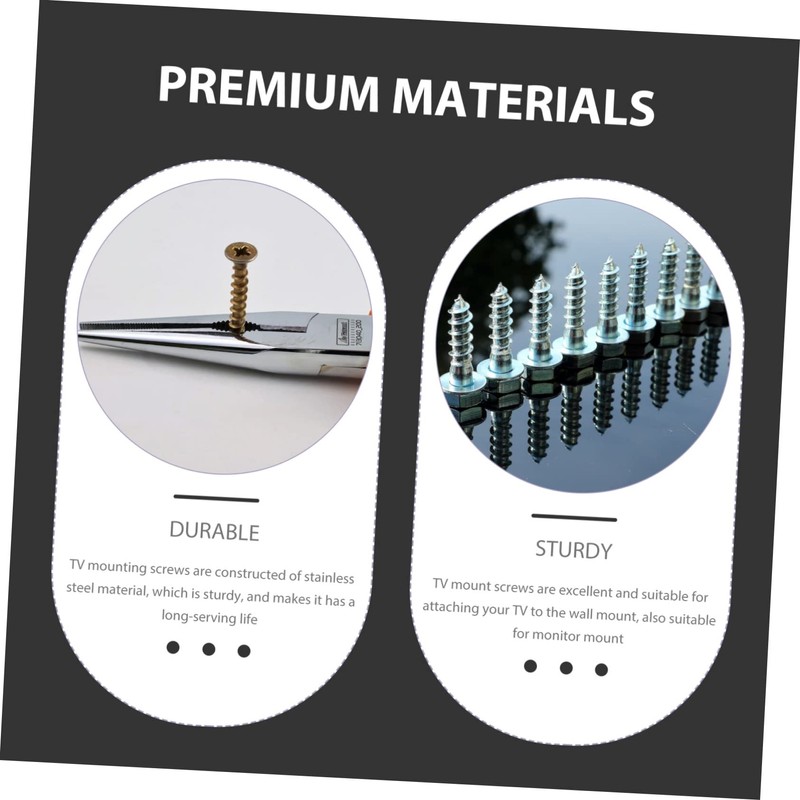 CAXUSD Stainless Steel Tv Mount Screws M8x45mm Pan Head Screws