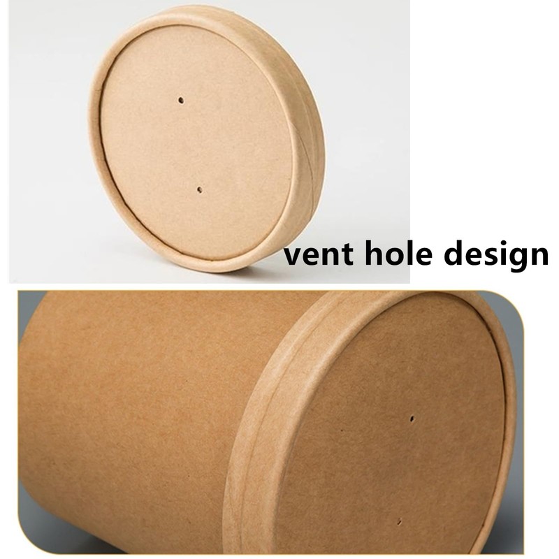 Zentriqlla 60 Pack 12 oz Kraft Paper Soup Containers with