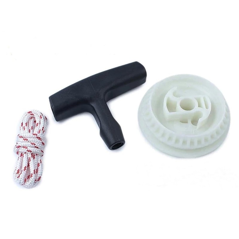 Chainsaw Recoil Starter Kit, Rope Pulley Handle Spring Claw, Compatible