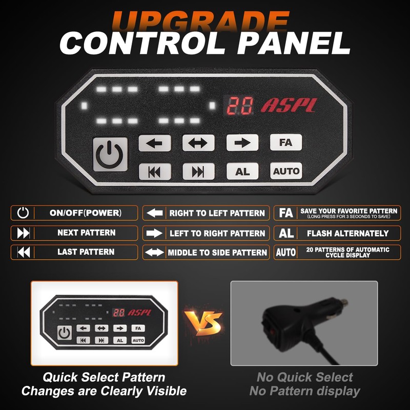 ASPL 26inch 126 LED Emergency Rooftop Strobe Lights Bar w/Controller