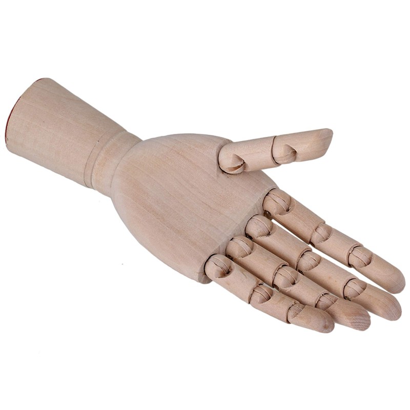 BQLZR 7Inch Flexible Wooden Left Hand Model Artists Manikin for