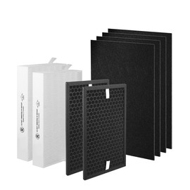 Byseacore HPA5200B Replacement Filter Compatible with Honeywell Air Purifiers HPA 5200B 5220 5250 3200, 2 R HEPA, 2 S Carbon and 4 A Pre-Filters, Part# HRF-R HRFSC1 HRF-ARVP200 HRF-A200