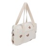 Multifunctional Baby Stroller Storage Bag Zipper Embroidery Reusable Handbag Nappy