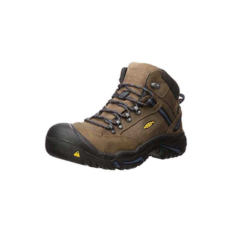 KEEN Utility Mens Work Boots, Bison/Ensign Blue, 12 Wide US