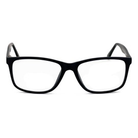 V.W.E. Men XL wide reading glasses clear lens optical reader Anti Blue Blocker UV 150mm (Full Reader - Black, 2.00, x)