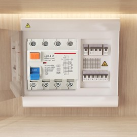QAVODB FI Switch 63A 30mA 10kA TY-B 4-Pin FI Circuit Breaker IP20