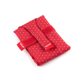 TATAY Reusable Sandwich Bags, Ideal for Snack Bag, Adaptable, Easy to Clean, BPA Free, Customizable, Red with Dots Size 72.5 x 44 cm.