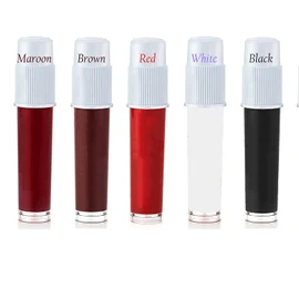 AKADO Liquid Kumkum Sindoor for Women Skin-friendly Liquid Bindi Waterproof Chemical Free 5g Red Maroon Brown Color Pack of 5