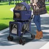 Double Dog Stroller‌ for Small Medium Dogs or Cats,Foldable Pet