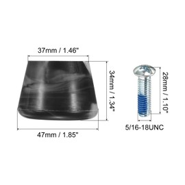 PATIKIL Roller Skate Toe Stops with Screwdriver, 1 Pair 82A Rubber Brake Stoppers Block for Roller Skate Accessories Replacement, Mixed Black White