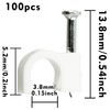 4mm Round Cable Clips,100pcs white cable clips,Assortment Cable Holder Management