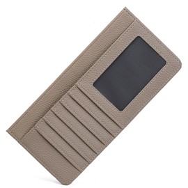 jessimi Women's Thin Long Wallet, Card Case, Coin Purse with Gusset, Thin, Long Wallet, Slim, Bill Holder, Sub-Wallet, For Travel, Weddings, Ceremonial Occasions, Unisex, gray