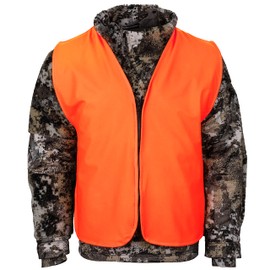 Klarny Blaze Orange Hunting Vest, High-Visibility, Waterproof Deer and Bow Hunting Gear for Men, Women, Kids, Ultra-Quiet Hunter Orange Vest for Safety, Comfort, Essential Hunting Accessories, XXL