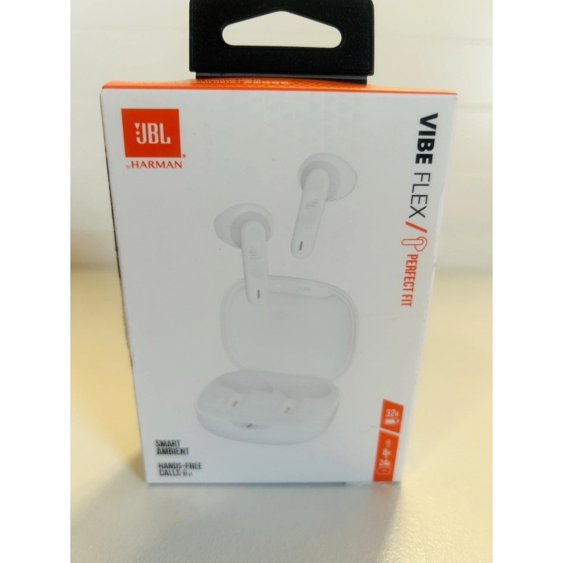 JBL Vibe Flex Perfect Fit Wireless Earbuds, Color White by