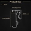 sourcing map 12Pcs 2-1/2 Inch Clear Valance Clips, Hidden Window