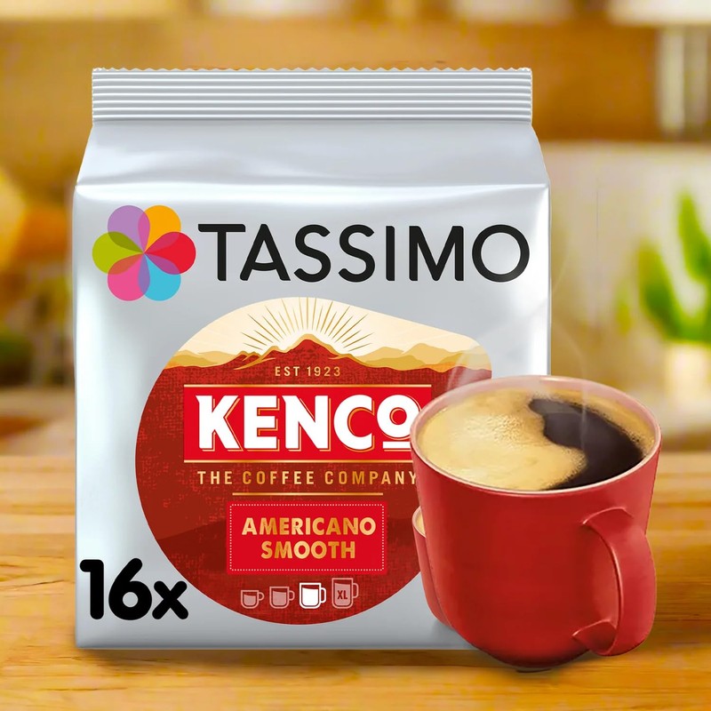 Tassimo Kenco Americano Smooth Coffee Pods x16 (Pack of 2,