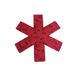 Pot and Pan Protectors, Set of 12 and 3 Different Size, 20/30/38CM Pot Dividers Pads/Stacking Pan Protectors/Pan Separators Pads for Protecting and Separating Pots and Pans, Red